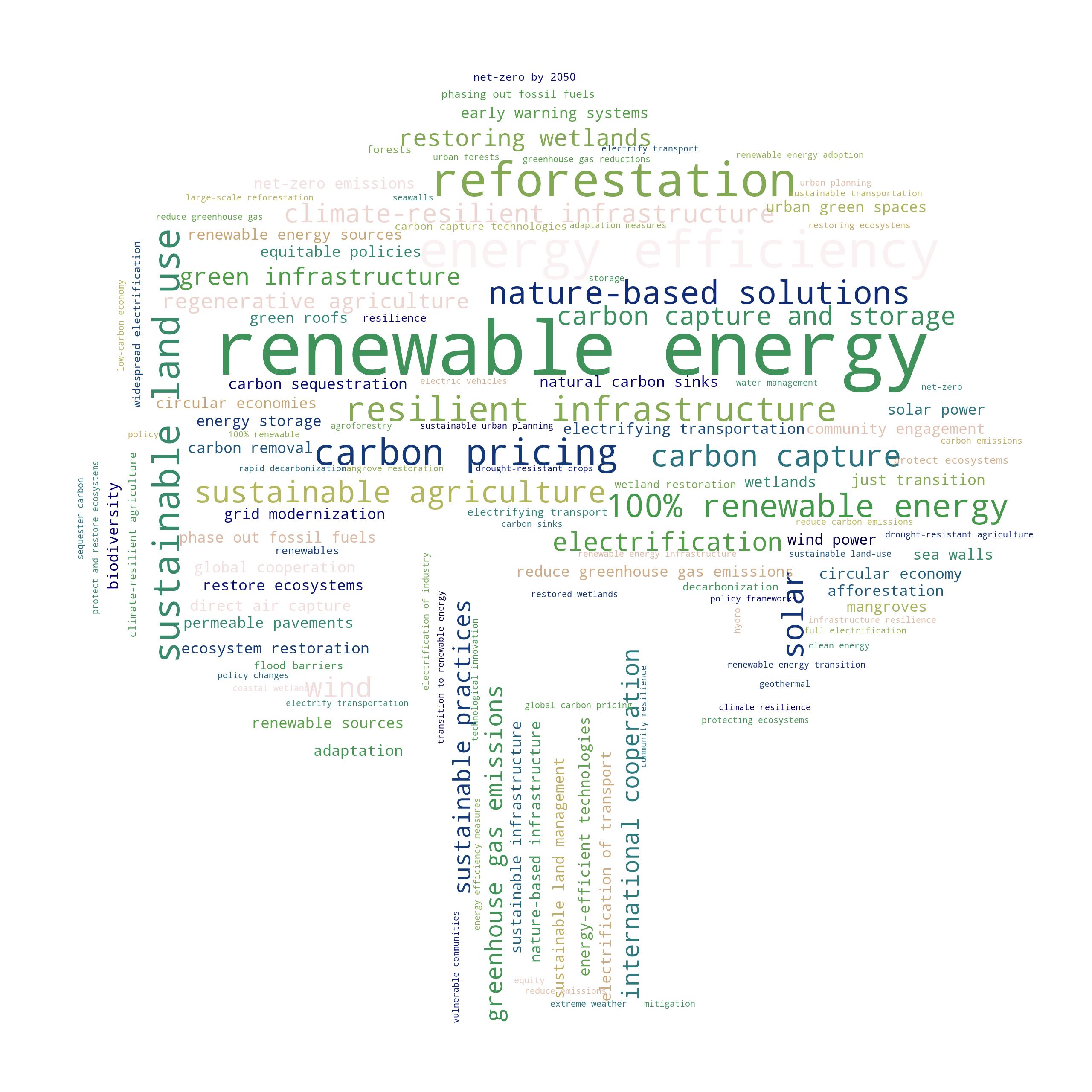 A Tree shaped Word Cloud